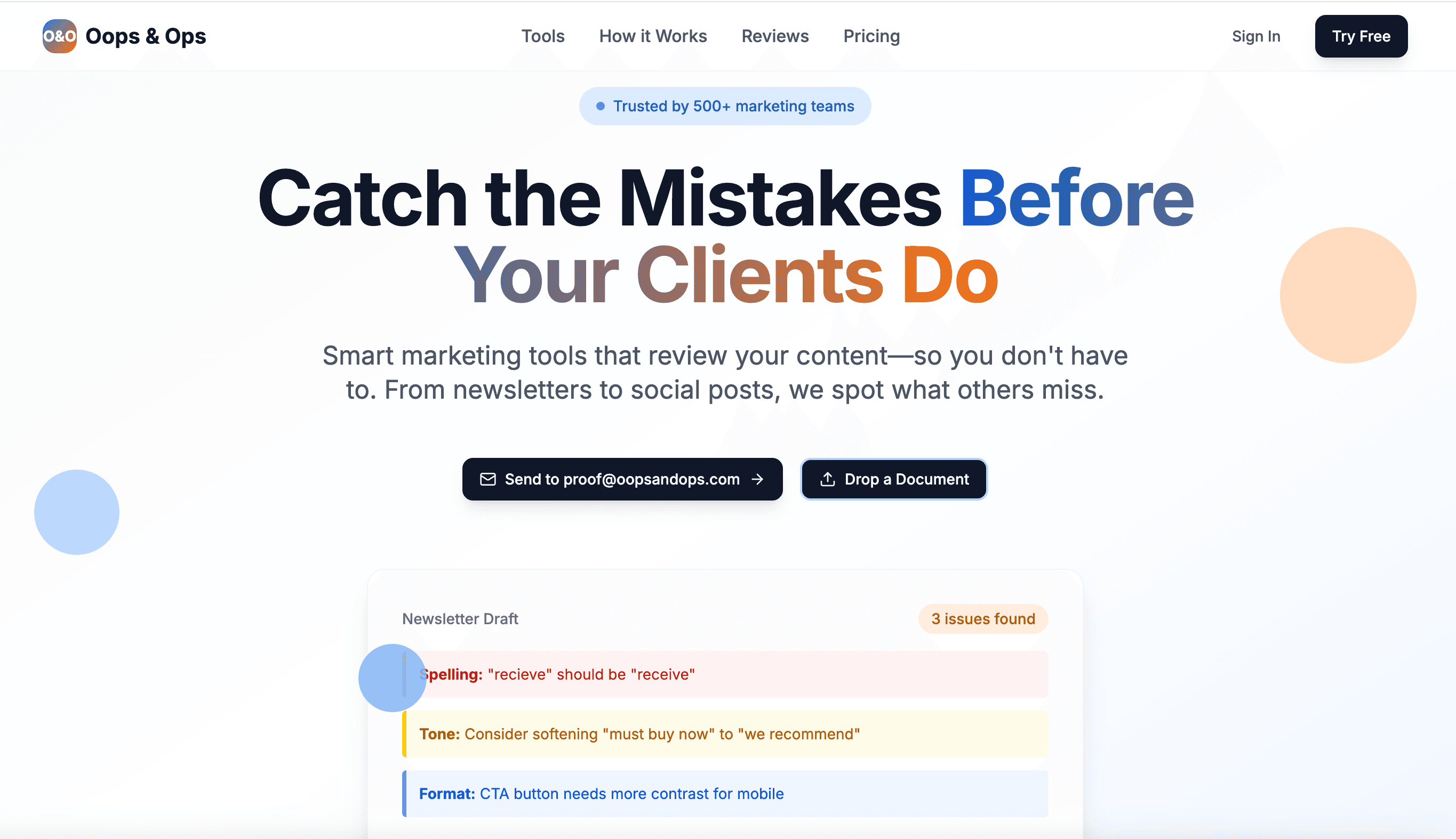 Marketing QA Platform